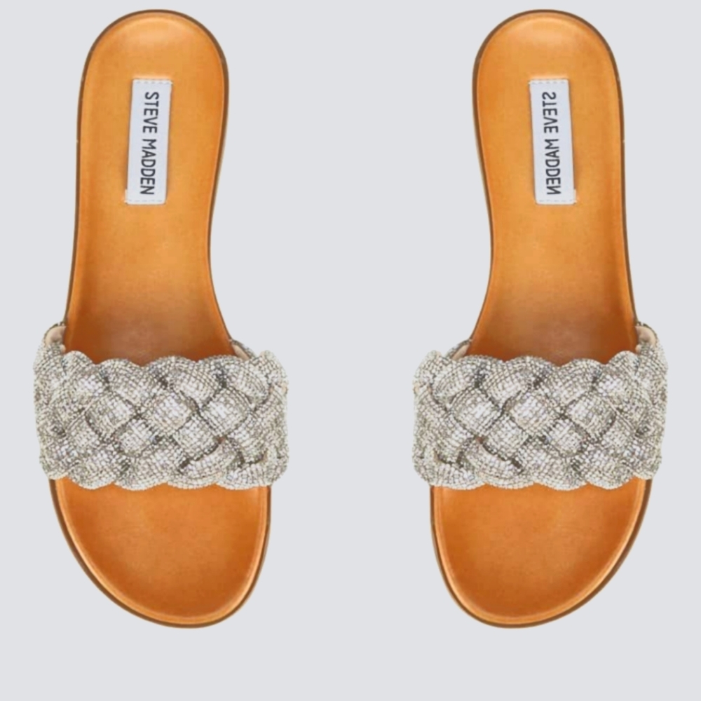 Steve Madden Silver Bling Sandals NEW